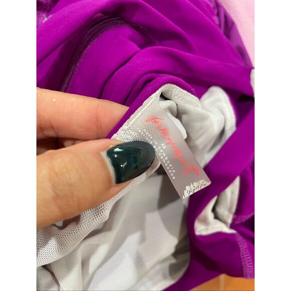 Free People Righteous Runsie Vivid Violet Size XS - Picture 6 of 7